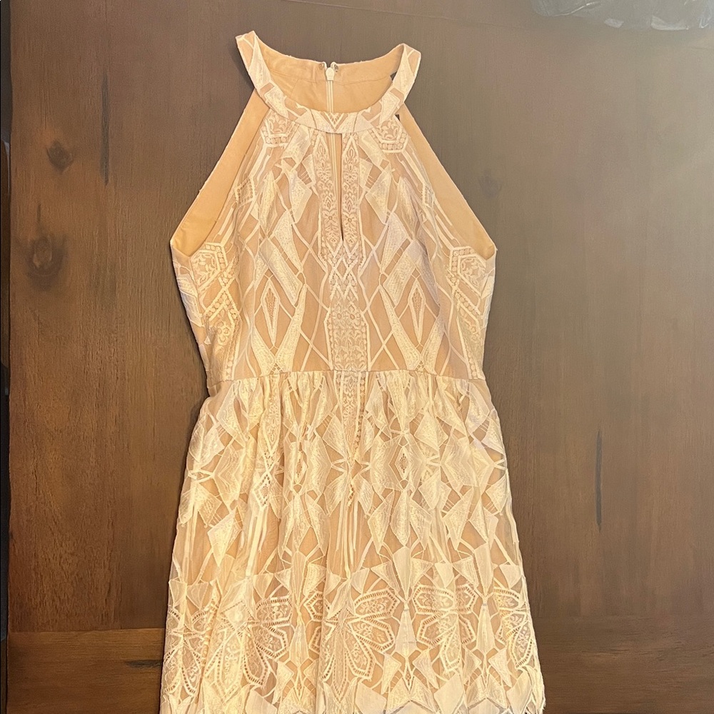BCBG Cream and Nude dress 10